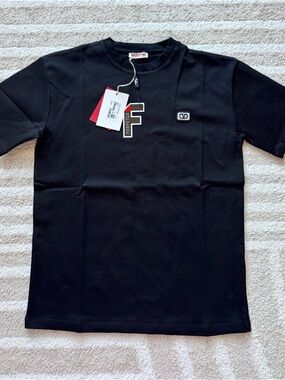 Valentino Black Short Sleeve Logo Crewneck Tee